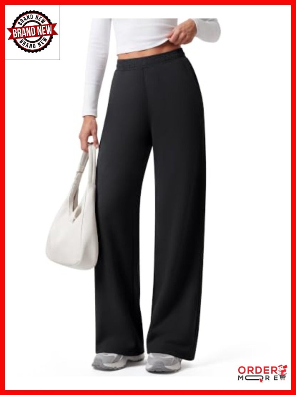 Wide Leg Sweatpants High Rise Pull On Yoga Lounge Pants Full Length